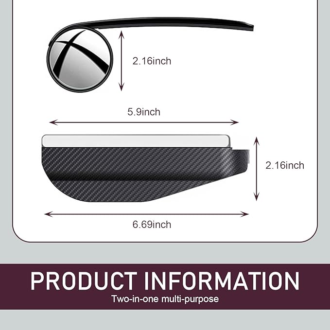2-in-1 Car Rearview Mirror Accessory