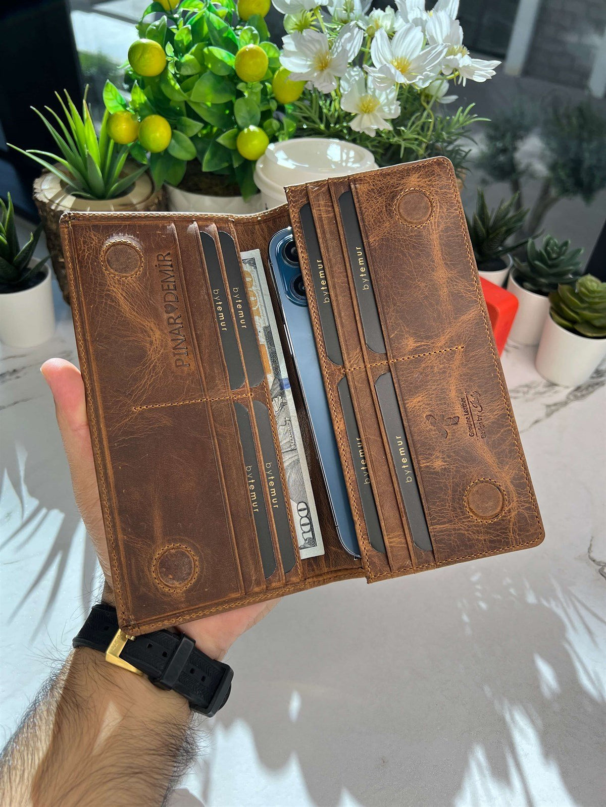 NUMAESH LEATHER LONG WALLET FOR MEN